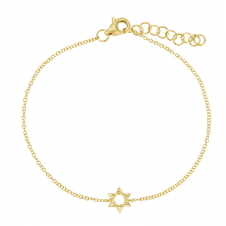 14k gold Jewish Star Bracelet