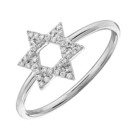 14k gold diamond Jewish Star Ring