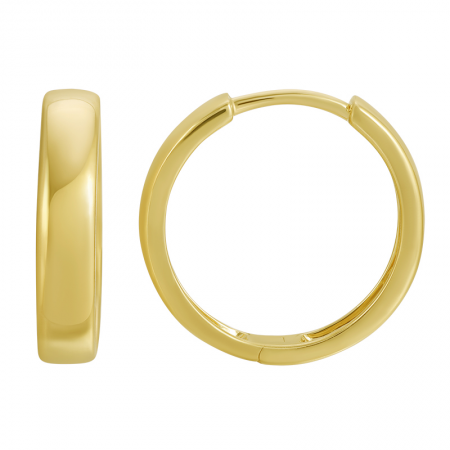 14k yellow gold 15 mm hoop